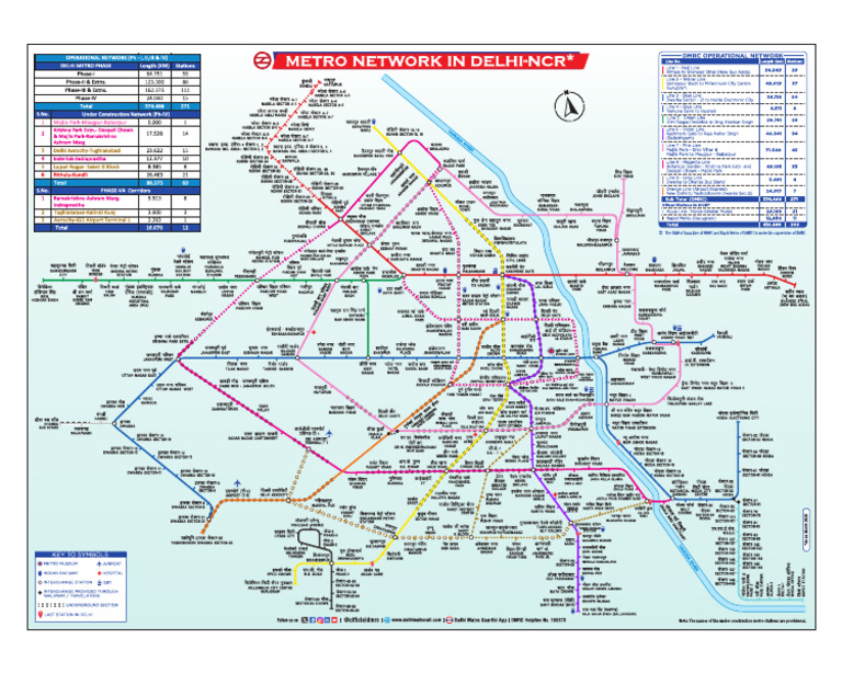 DMRC Network Map Hindi & English CTC | PDF