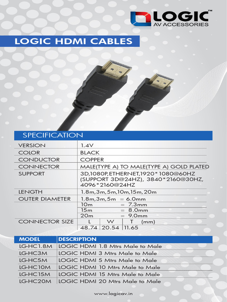 Logic Hdmi Cable | PDF