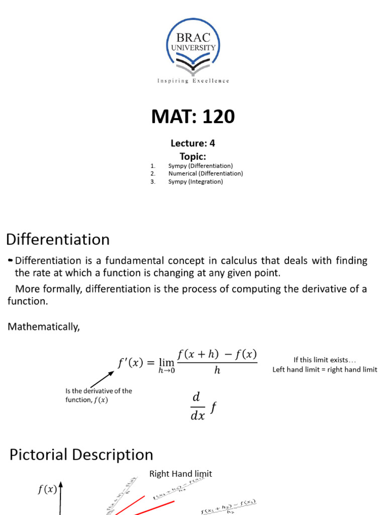 First order and 2nd order derivative | PDF