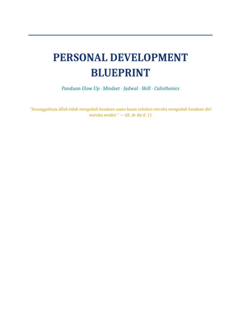 Personal Development Blueprint | PDF