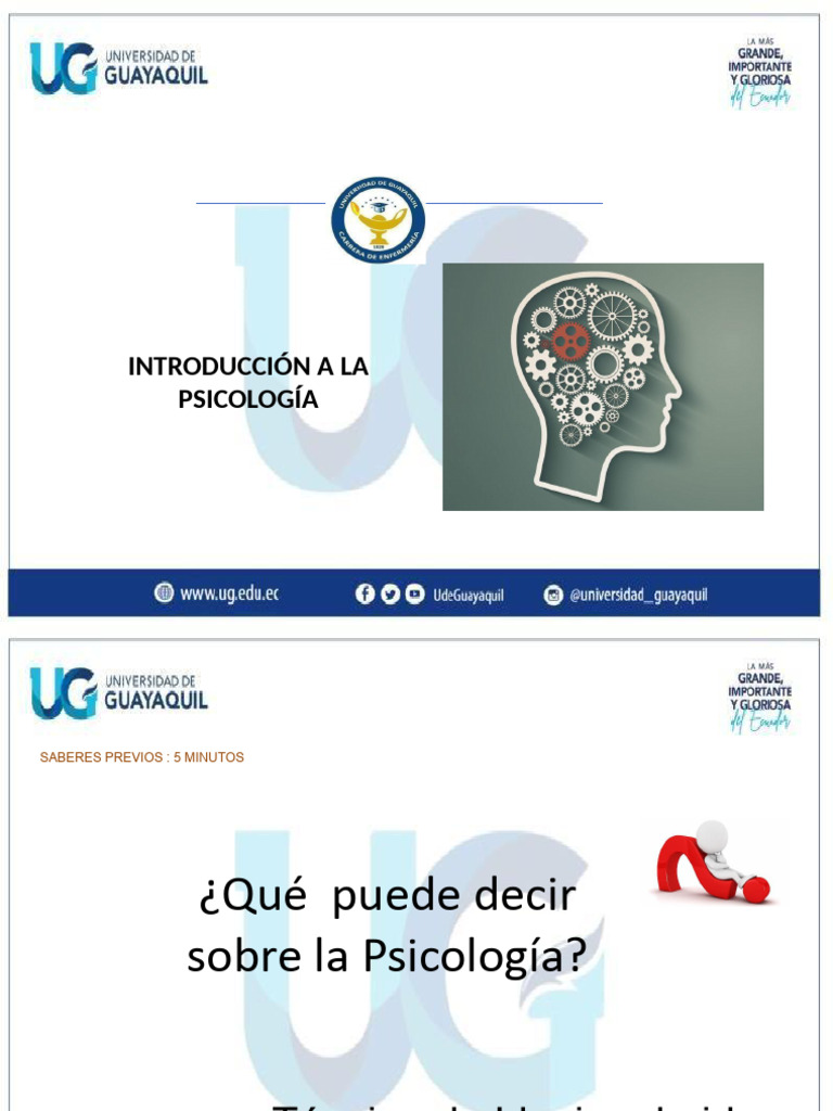 Clase 1 Introduccion A La Psicologia | PDF | Sicología | Psicoanálisis