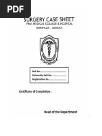 Patient Case Sheet Format | PDF | Clinical Medicine | Medicine