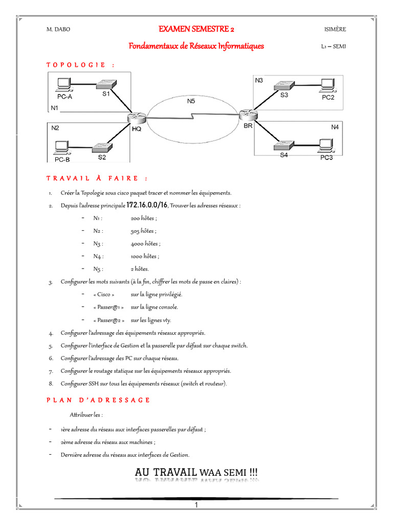 Examen SEMI S2 | PDF