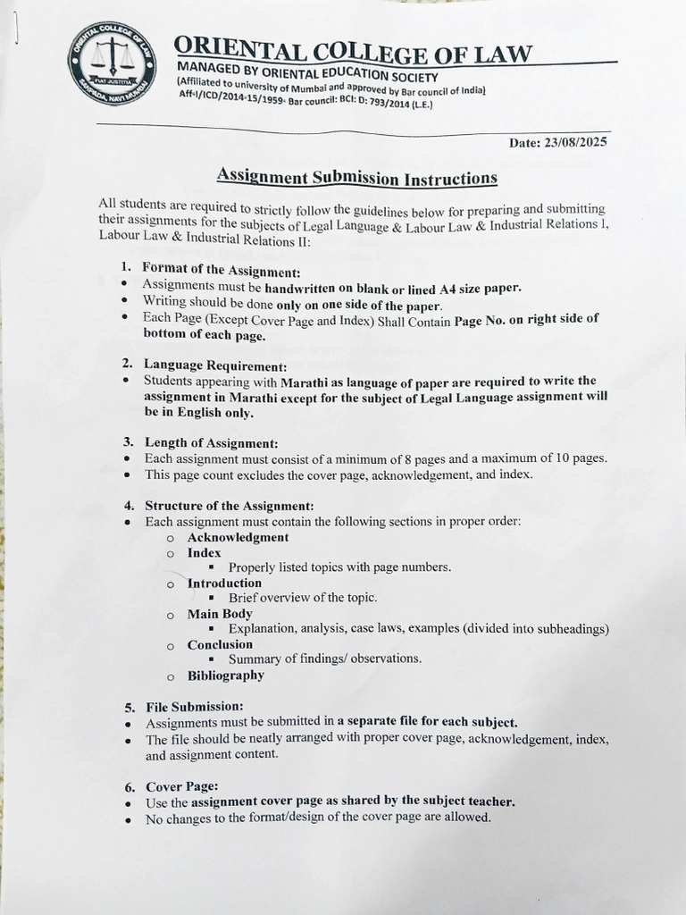 Revised Instructions for Assignment | PDF