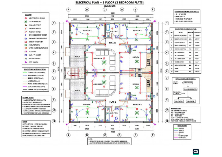 Electrical Wiring Layout Diagram | PDF