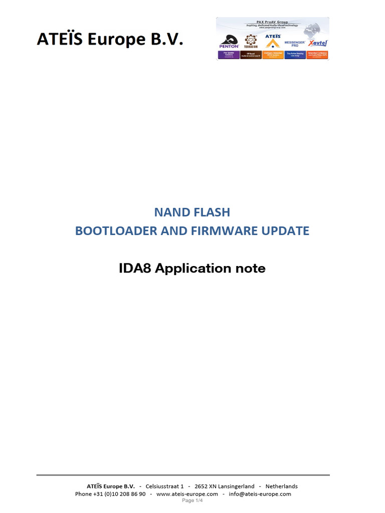 AAN_IDA8_NAND Flash - Bootloader and Firmware Update v1.4 - AE | PDF ...