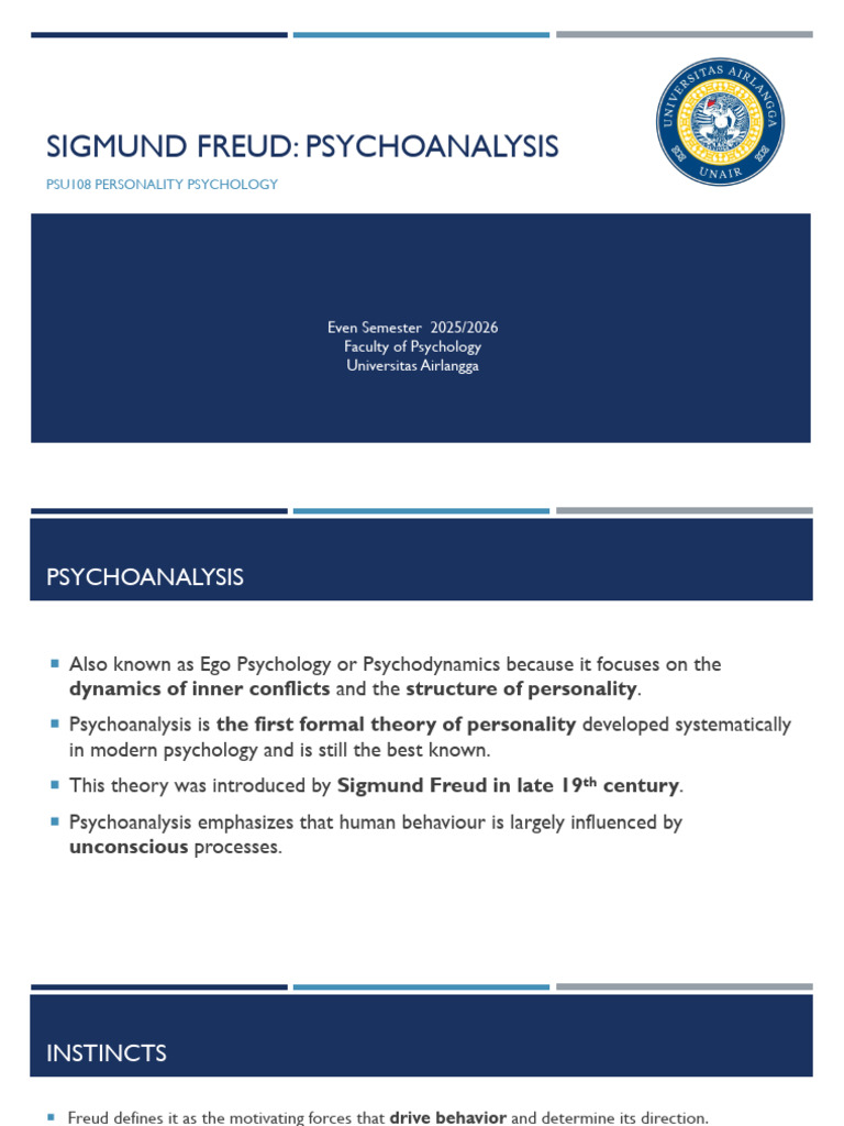 3. Psychoanalysis Freud | PDF | Psychoanalysis | Sigmund Freud