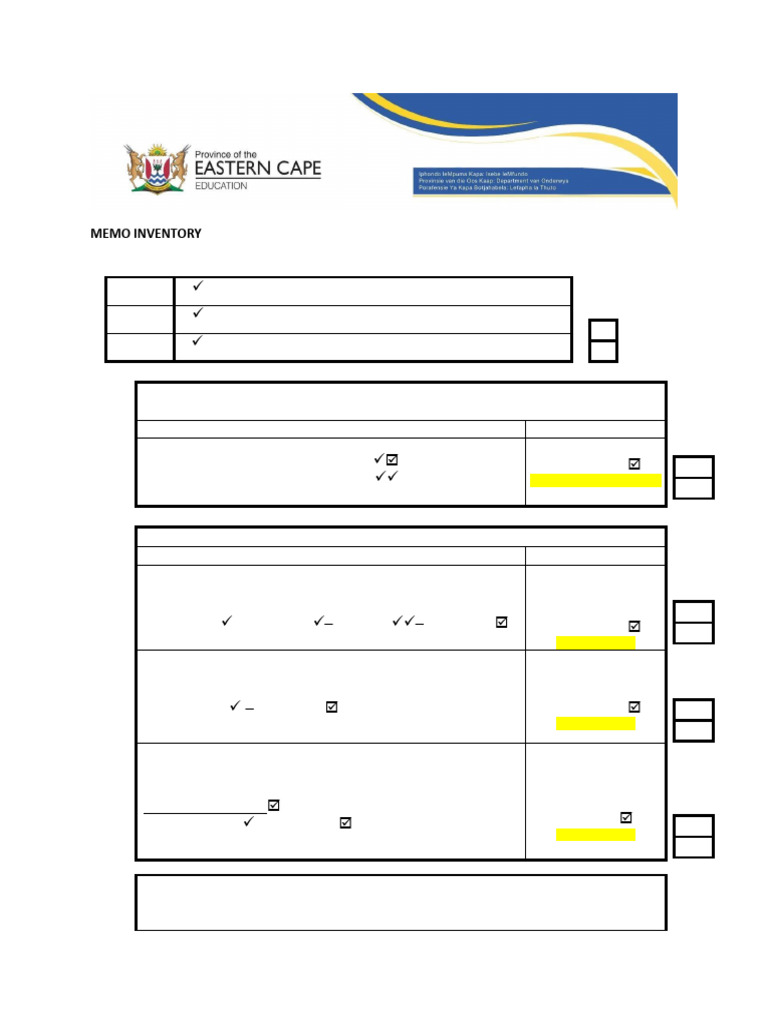 Memo Inventory.pdf Topic Test | PDF | Private Sector | Corporations