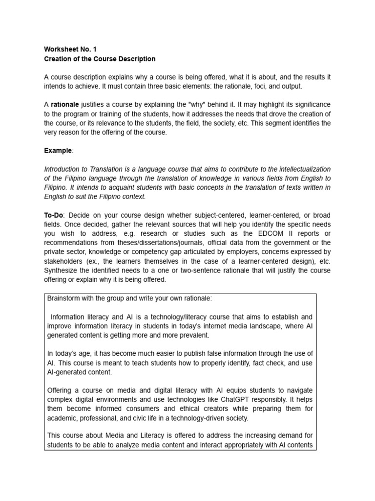 Worksheet No. 1 | PDF | Artificial Intelligence | Intelligence (AI ...