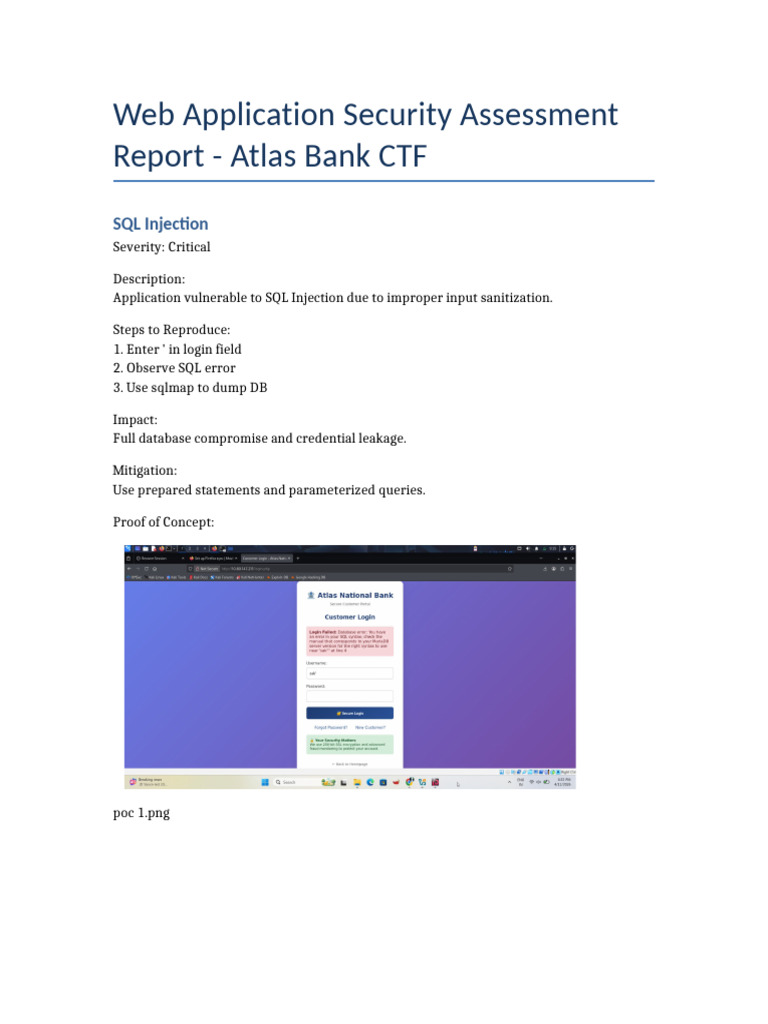 Atlas Bank Professional Report | PDF | Computer Science | Computing
