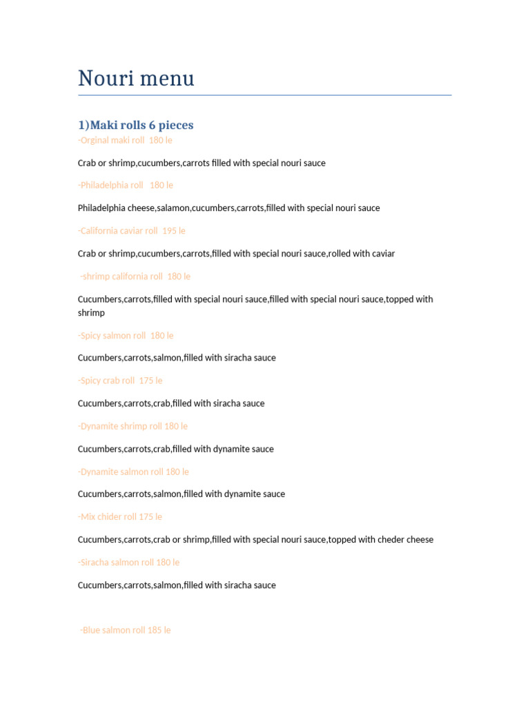 Nouri Men1 | PDF | Sushi | East Asian Cuisine