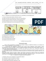 Avaliação de Português do 3o bimestre do 9o ano