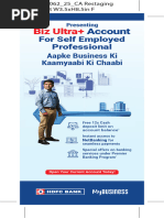 HDFC Biz Pro+ Account Features Overview | PDF
