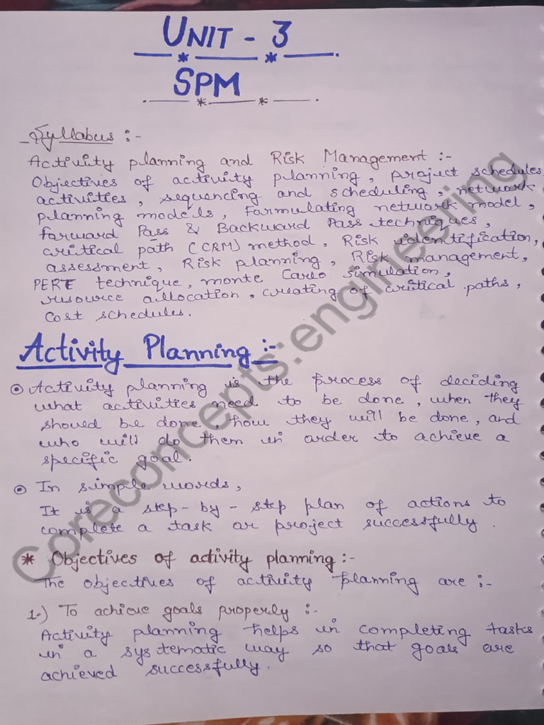 Spm Unit-3 Notes by Coreconceptsengineering | PDF