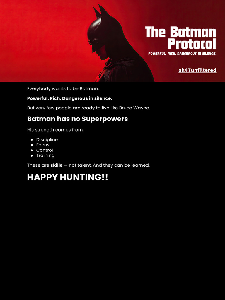 The Batman Protocol by Akshay | PDF | Batman