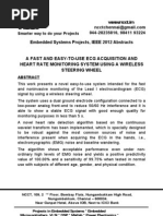 A Fast and Easy-To-Use ECG Acquisition and Heart Rate Monitoring System Using a Wireless Steering Wheel