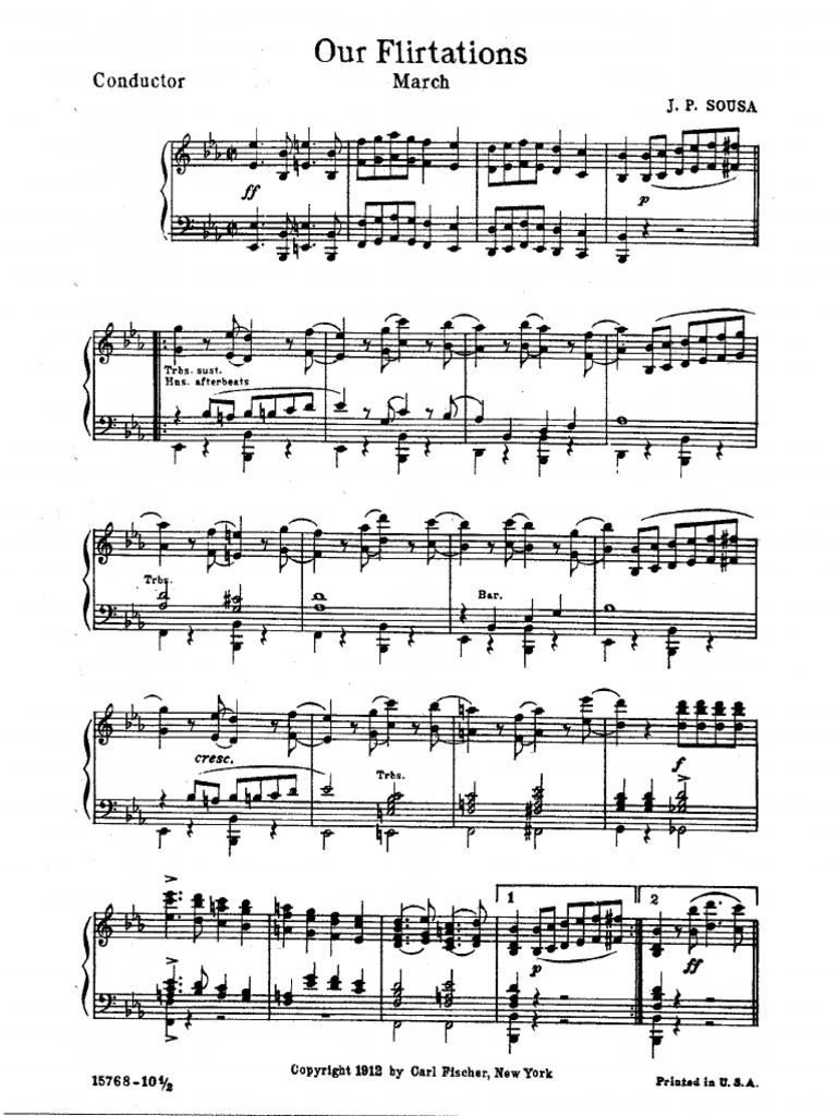 Our Flirtations - John Philip Sousa (Condensed Score and Parts) | PDF