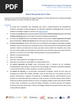 Premiação e Cronograma da OLISP 2025 | PDF | Aprendizado