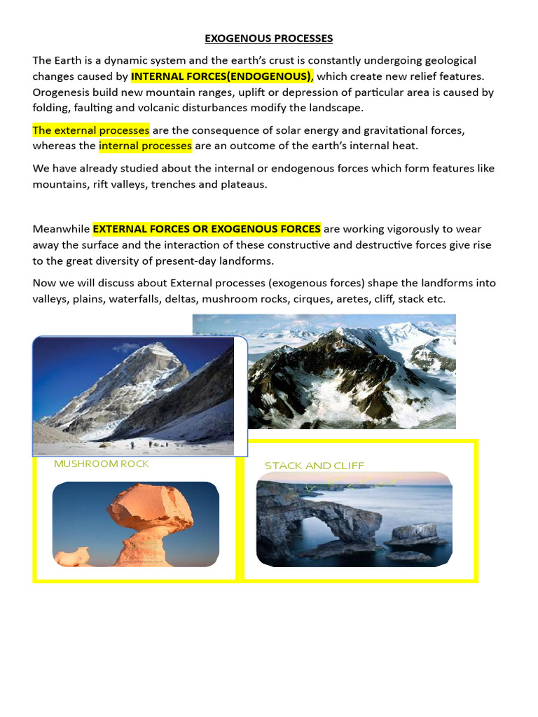Geography Notes Part 2 | PDF | Erosion | Earth