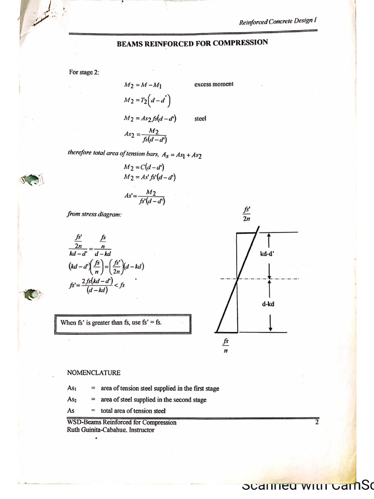 MODULE 5.0 WSD Design of Beam for Compression | PDF