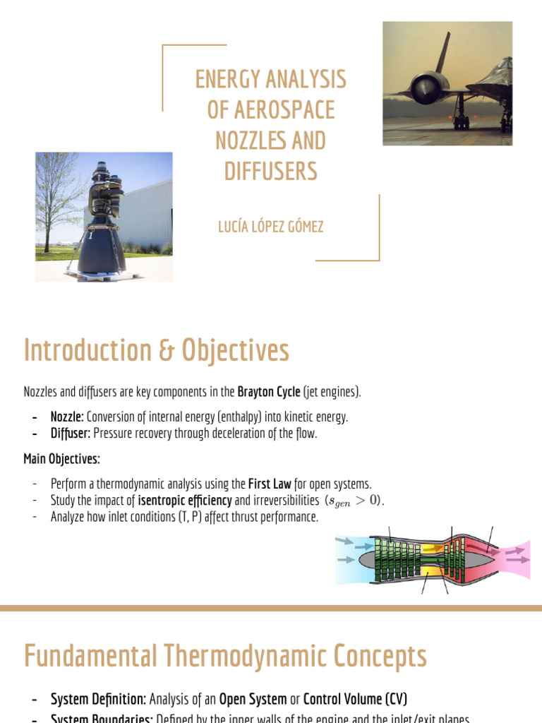 ENERGY ANALYSIS OF AEROSPACE NOZZLES AND DIFFUSERS (1) | PDF | Gases ...