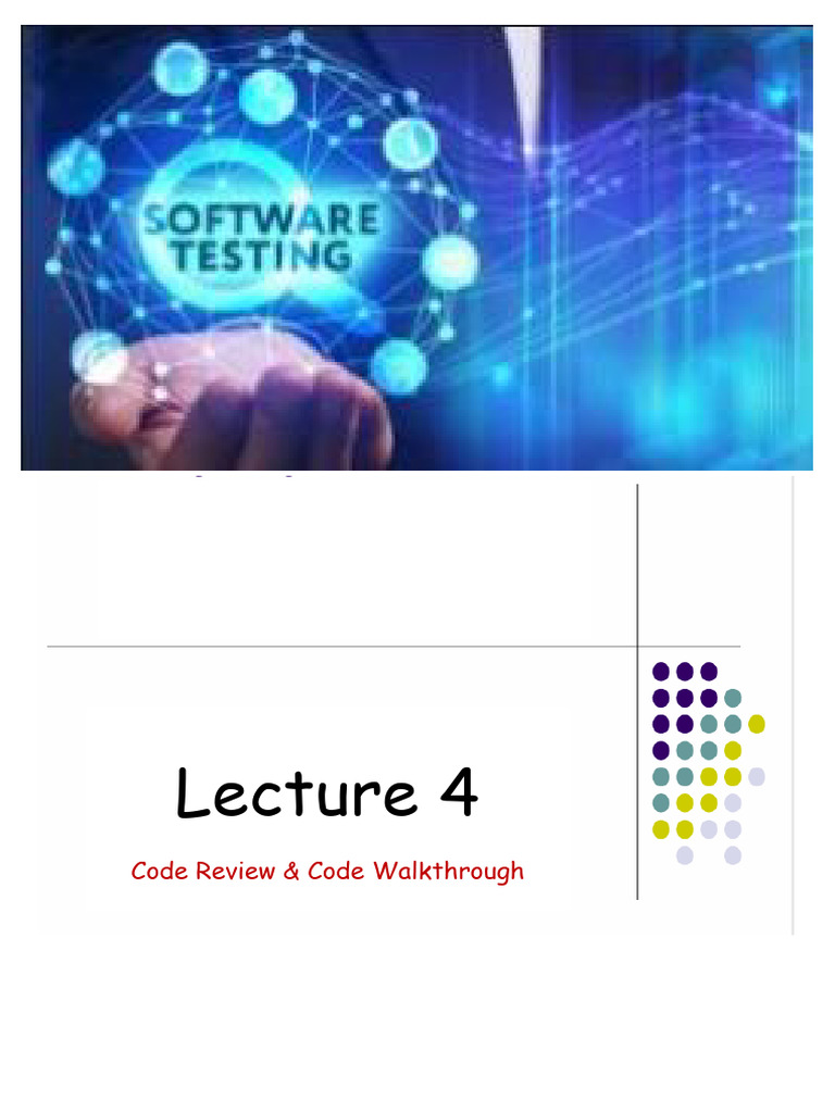Lect 4 - Code Review & Code Walkthrough | PDF | Software Development ...
