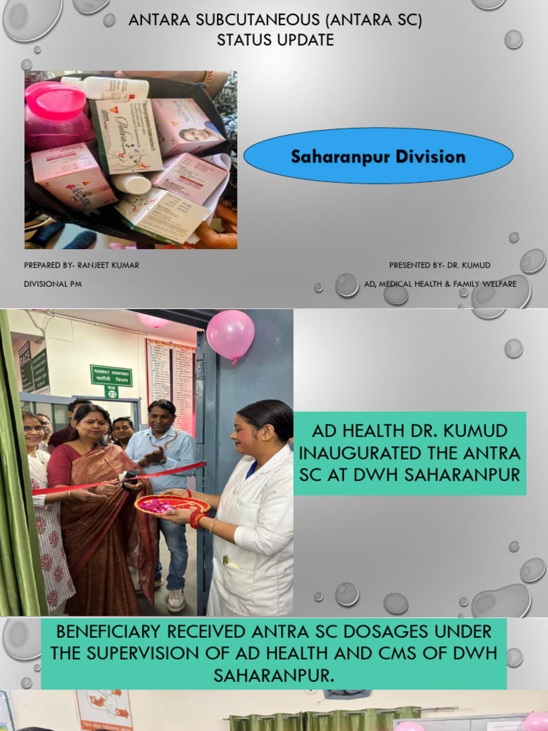 Saharanpur Division_Antra subcutaneous injection 12th May Meeting PPT | PDF