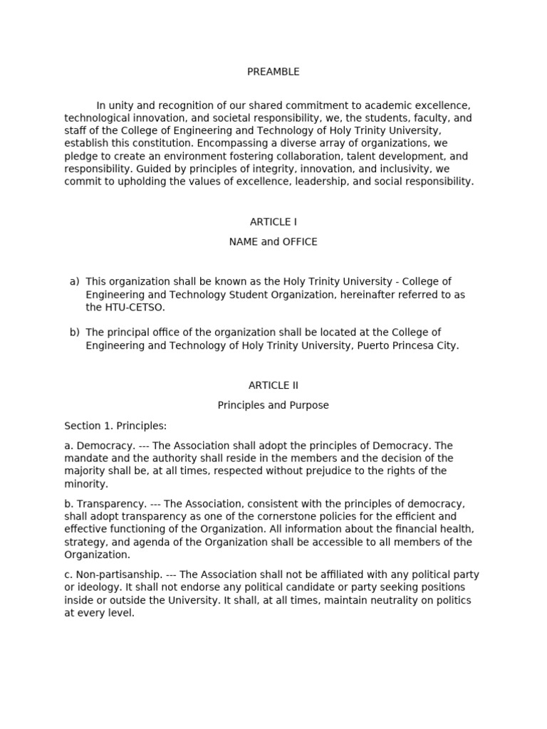 Constitution and by Laws | PDF | Constitutional Amendment | Ratification