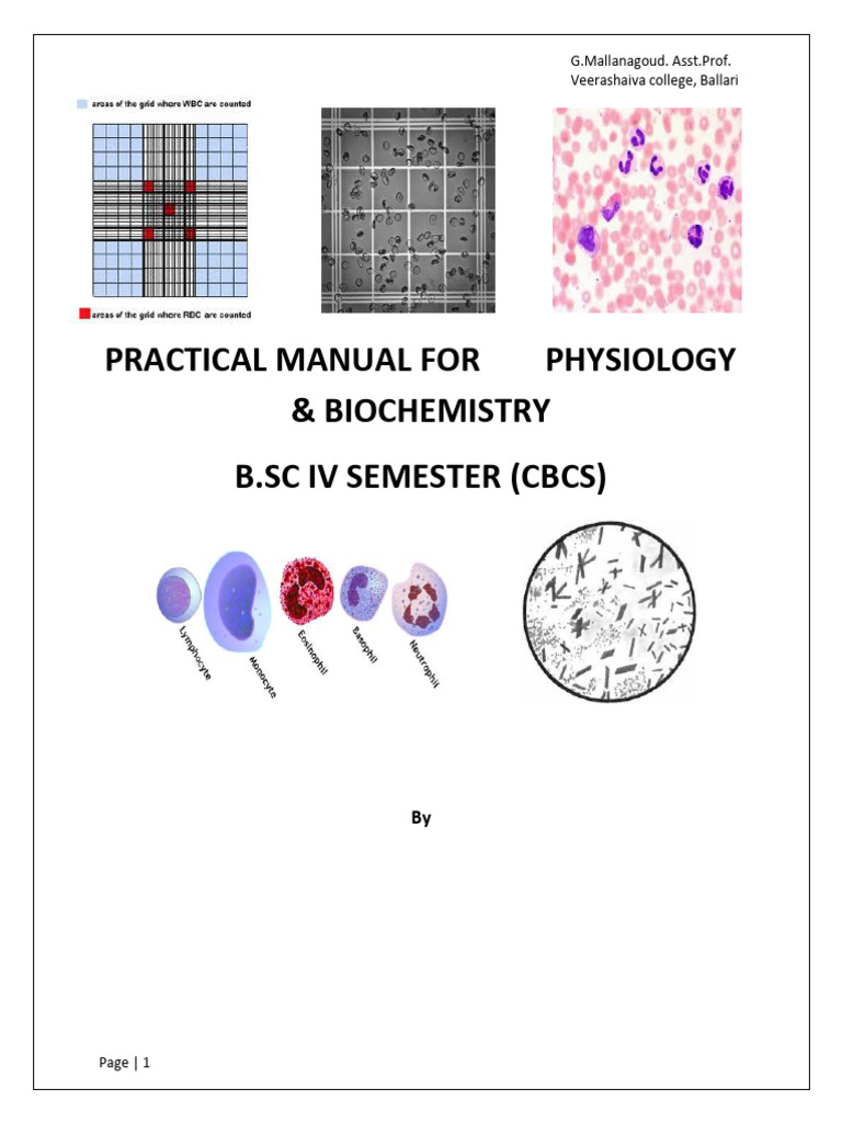 IV Sem Lab Manual- Physiology Biochemistry CBCS | PDF | White Blood ...