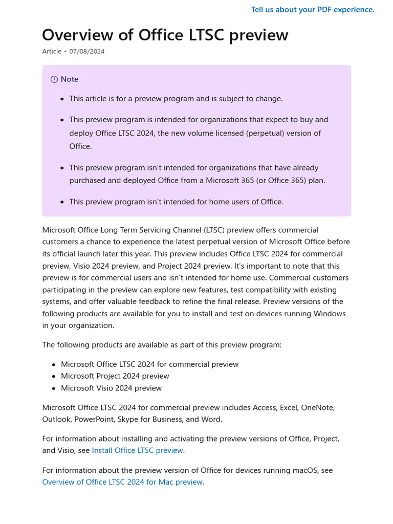 Deployoffice Preview Ltsc2024 | PDF | Microsoft Office | 64 Bit Computing