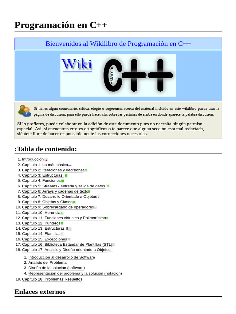 Programación en C++ | PDF | C ++ | Programación orientada a objetos