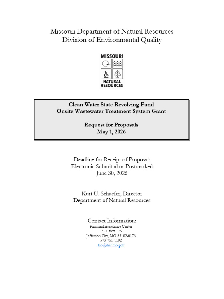 2026 04 28 Onsite Wastewater Treatment System Grant Request Proposal ...