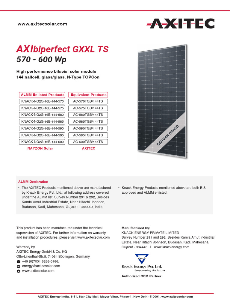 Axitec 590 Nondcr (knack energy ) | PDF | Electrical Engineering ...