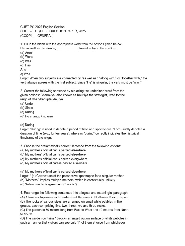 English Grammar Rules- 2024 and 2025 Pyq | PDF | Grammatical Number | Verb