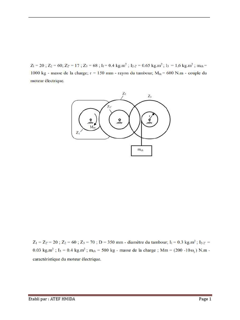 TD2 Dynamique Des Machines Modélisation | PDF
