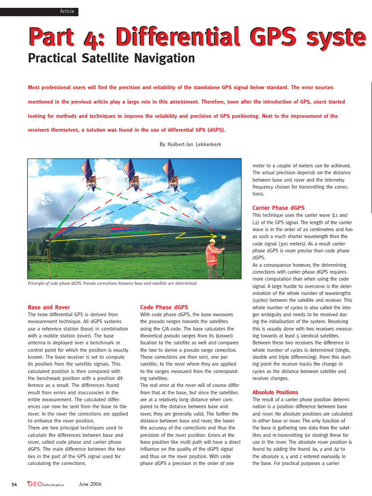 Differential GPS System | PDF | Global Positioning System | Geodesy