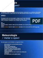 METAR e SPECI: divulgação de condições meteorológicas