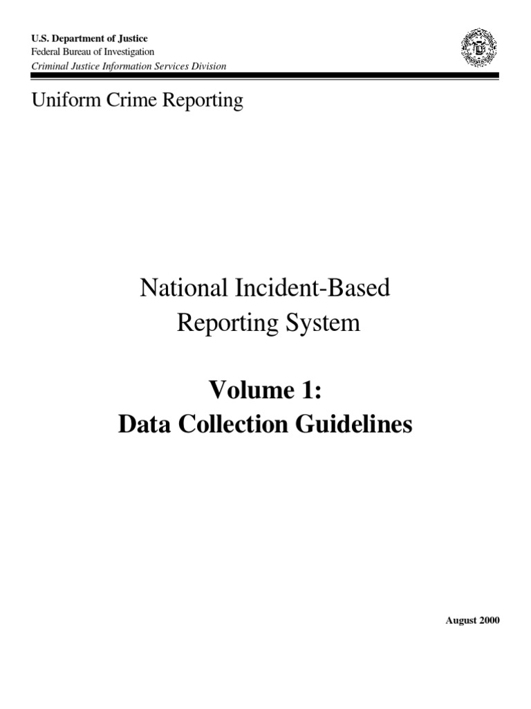 DOJ Nibrs Dcguide PDF Uniform Crime Reports Federal Bureau Of