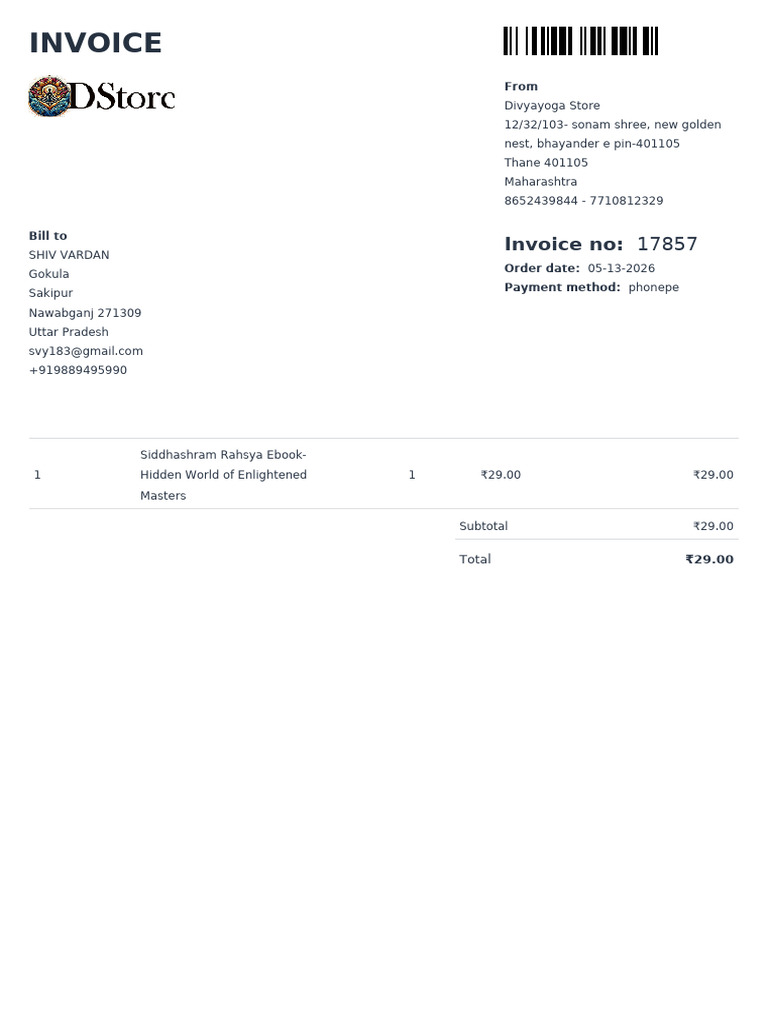 Invoice 17857 | PDF