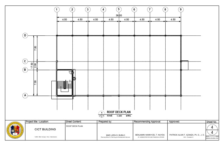 Cict Roof Deck Plan | PDF