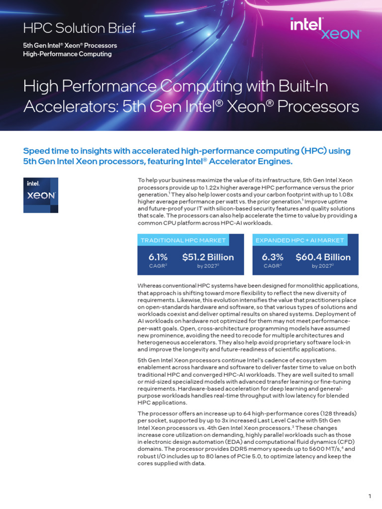 5thgen Hpc Sol Brief Final | PDF | Graphics Processing Unit | Central ...