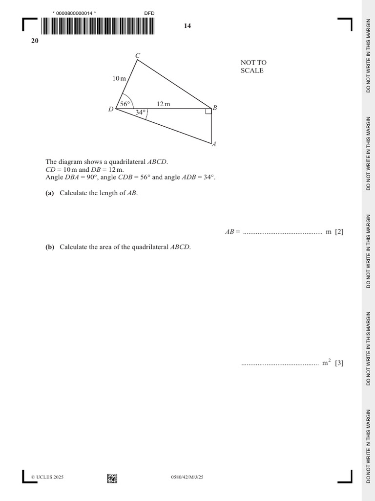 0580 s25 Qp 42.PDF CAIE PapaCambridge | PDF | Euclidean Plane Geometry ...