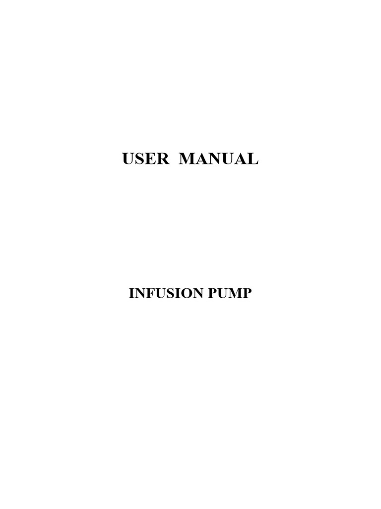 User Manual En-V5 | PDF | Intravenous Therapy | Power Supply