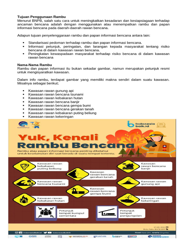Tujuan Penggunaan Rambu | PDF