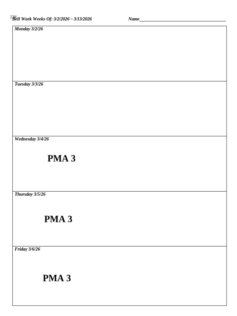 Science Bellwork 3-2-2026 | PDF