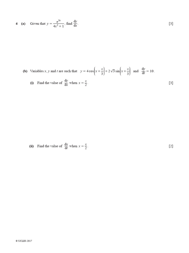 0606 Differentiation - Finding Rate of Change | PDF | Sphere ...