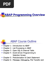 SAP ABAP Course Material Overview | PDF | Control Flow | Databases