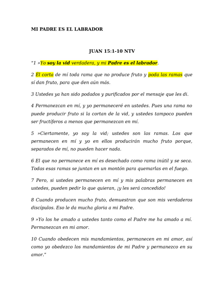 MI PADRE ES EL LABRADOR, 5 abril 2026 | PDF | Uva | Cristo (título)