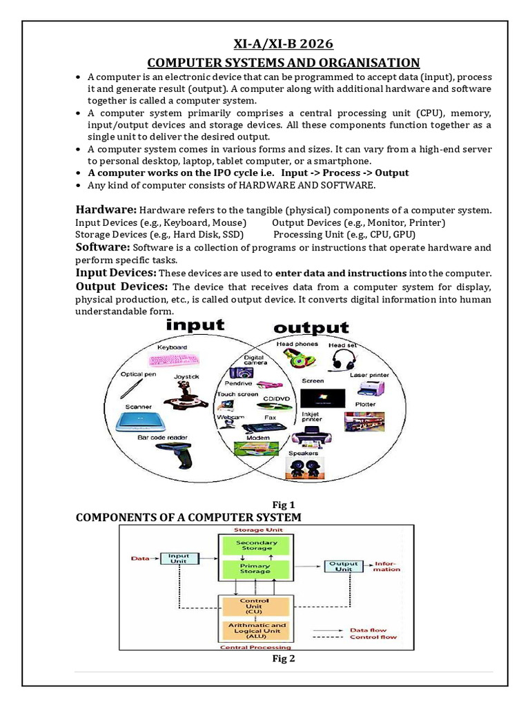 Computer System and Organisation Notes | PDF | Computer Data Storage ...