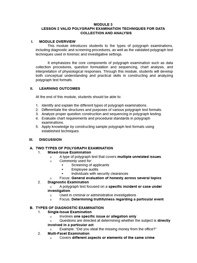 MODULE-3 | PDF | Polygraph